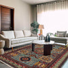 Mamluk Area Rug Handmade Blue Medallion 5x8 ft