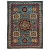 Mamluk Area Rug Handmade Blue Medallion 5x8 ft