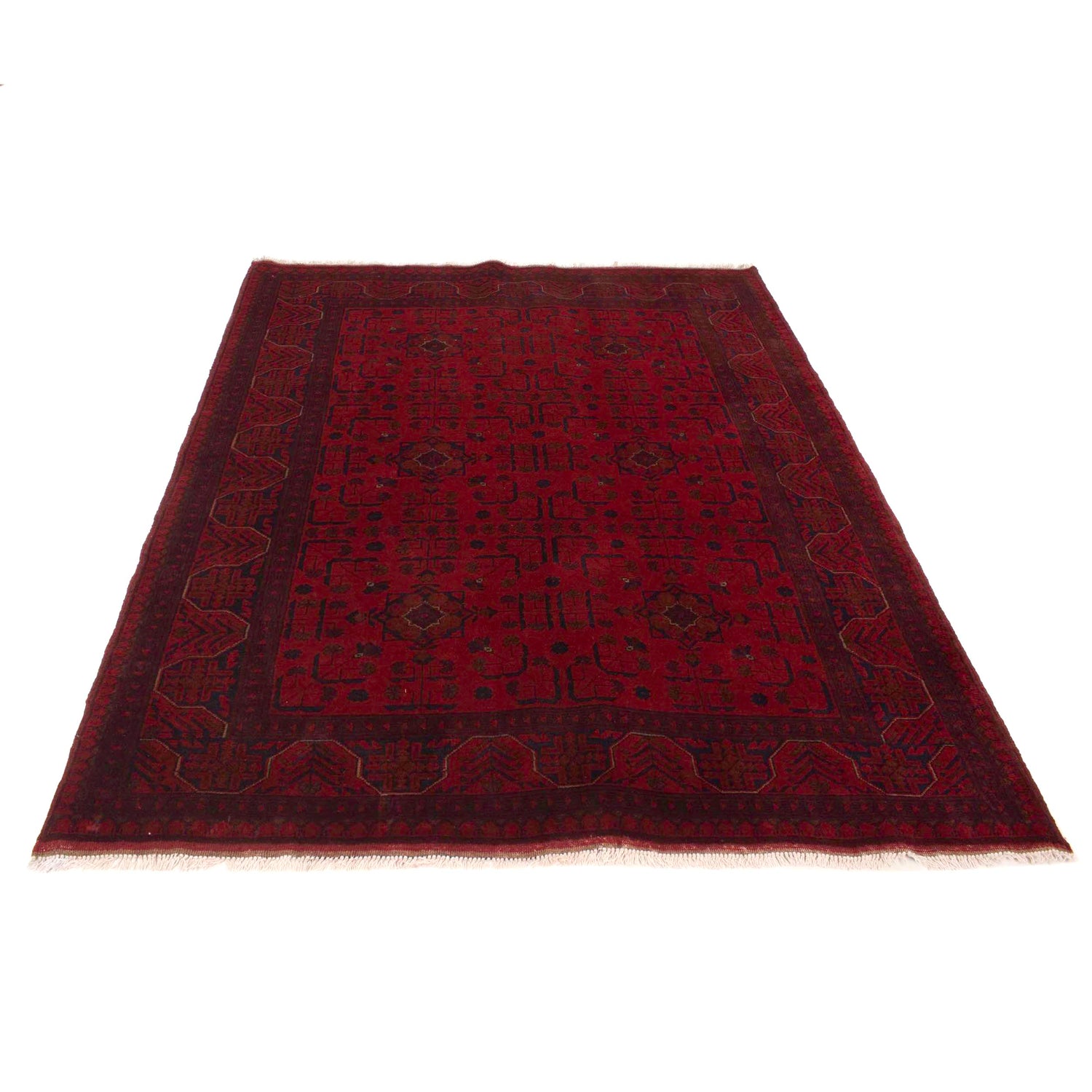Khal Mohammadi Rug Handmade Red 4x7 ft