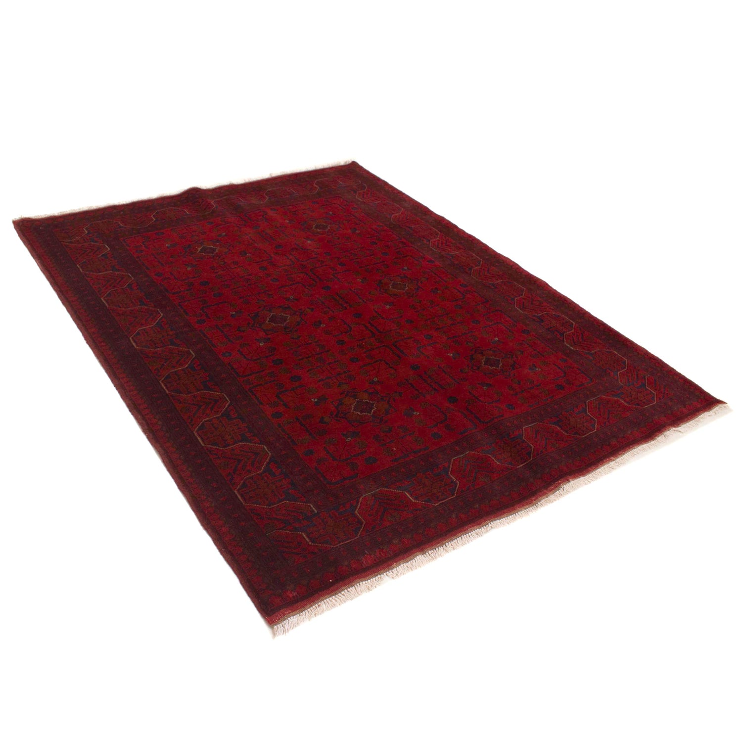 Khal Mohammadi Rug Handmade Red 4x7 ft