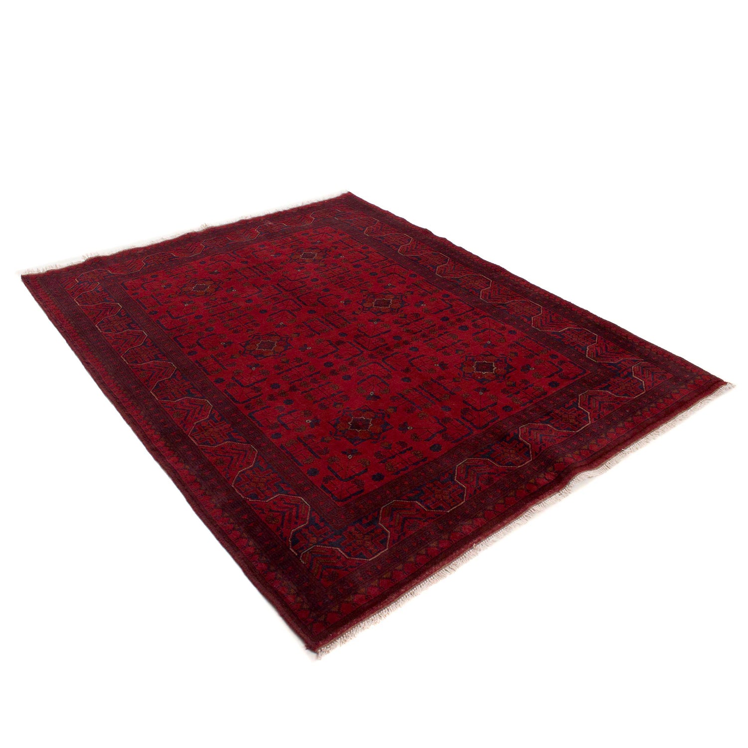 Khal Mohammadi Rug Handmade Red 4x7 ft