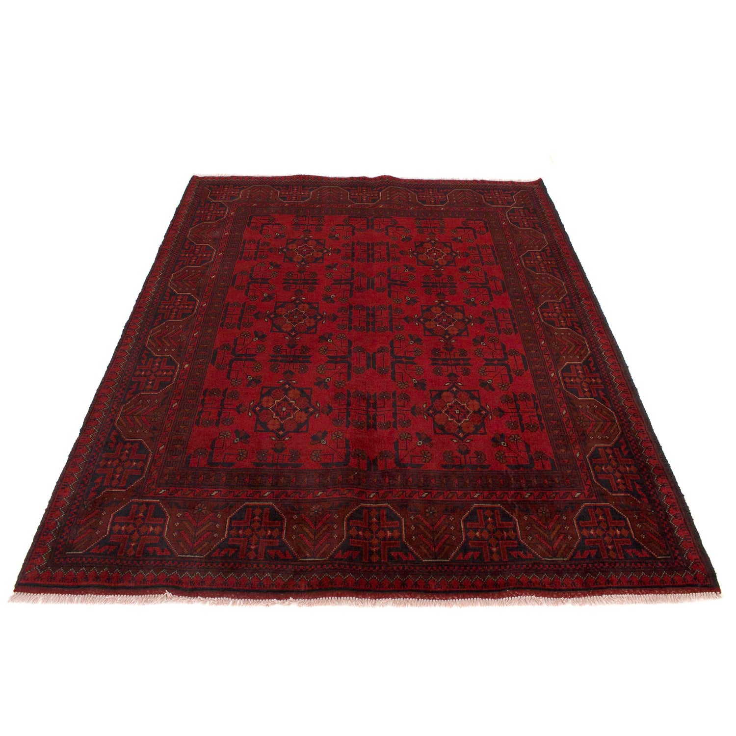 Khal Mohammadi Rug Handmade Red 4x7 ft