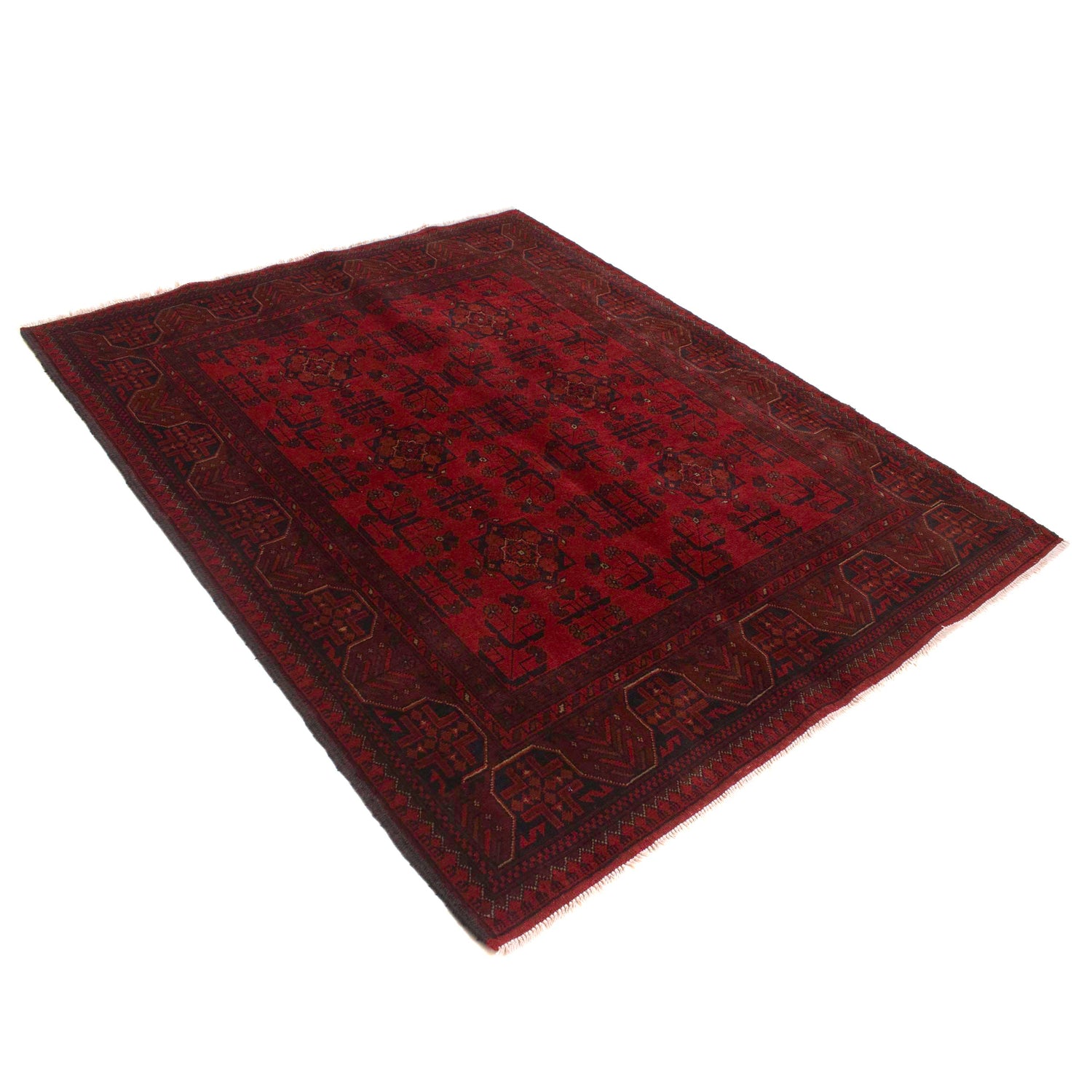 Khal Mohammadi Rug Handmade Red 4x7 ft
