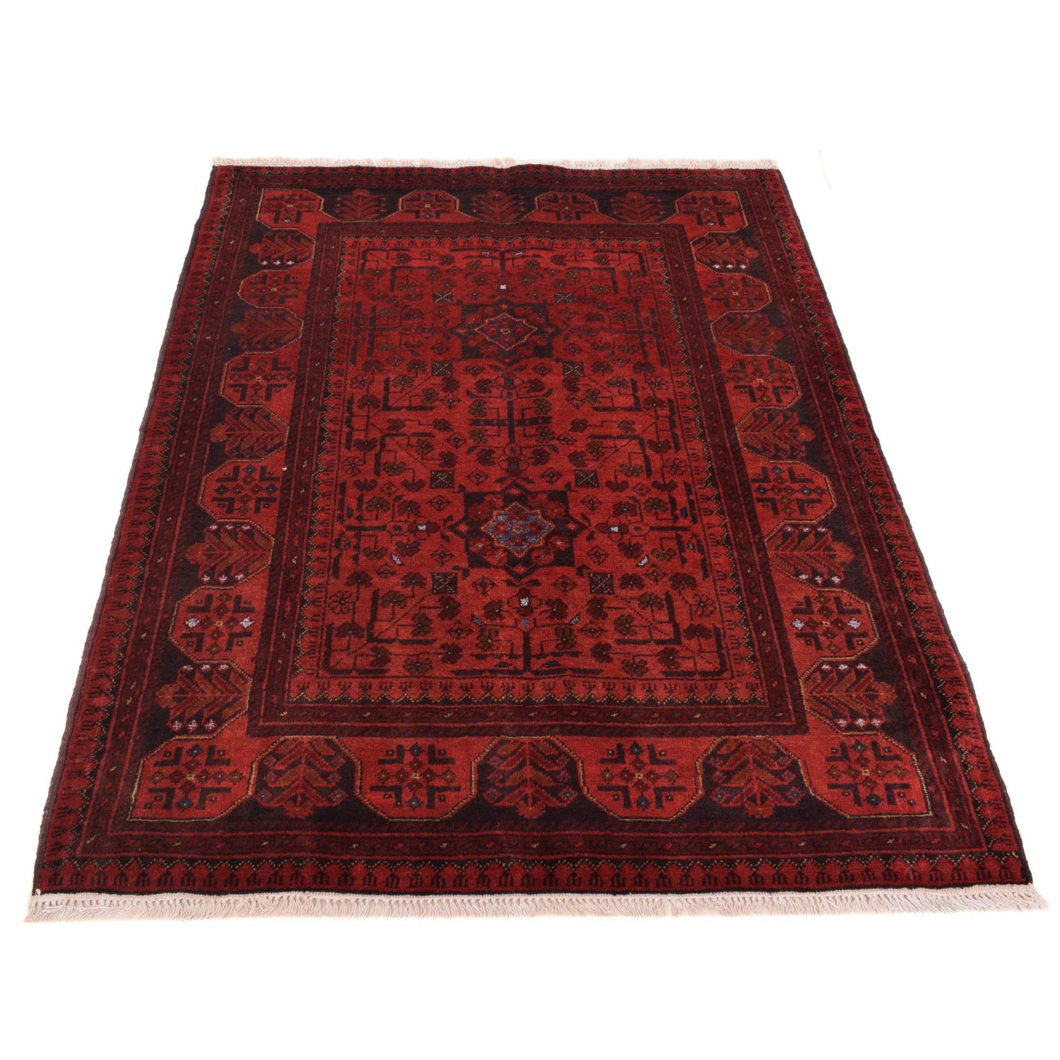 Khal Mohammadi Rug Handmade Red 3x5 ft