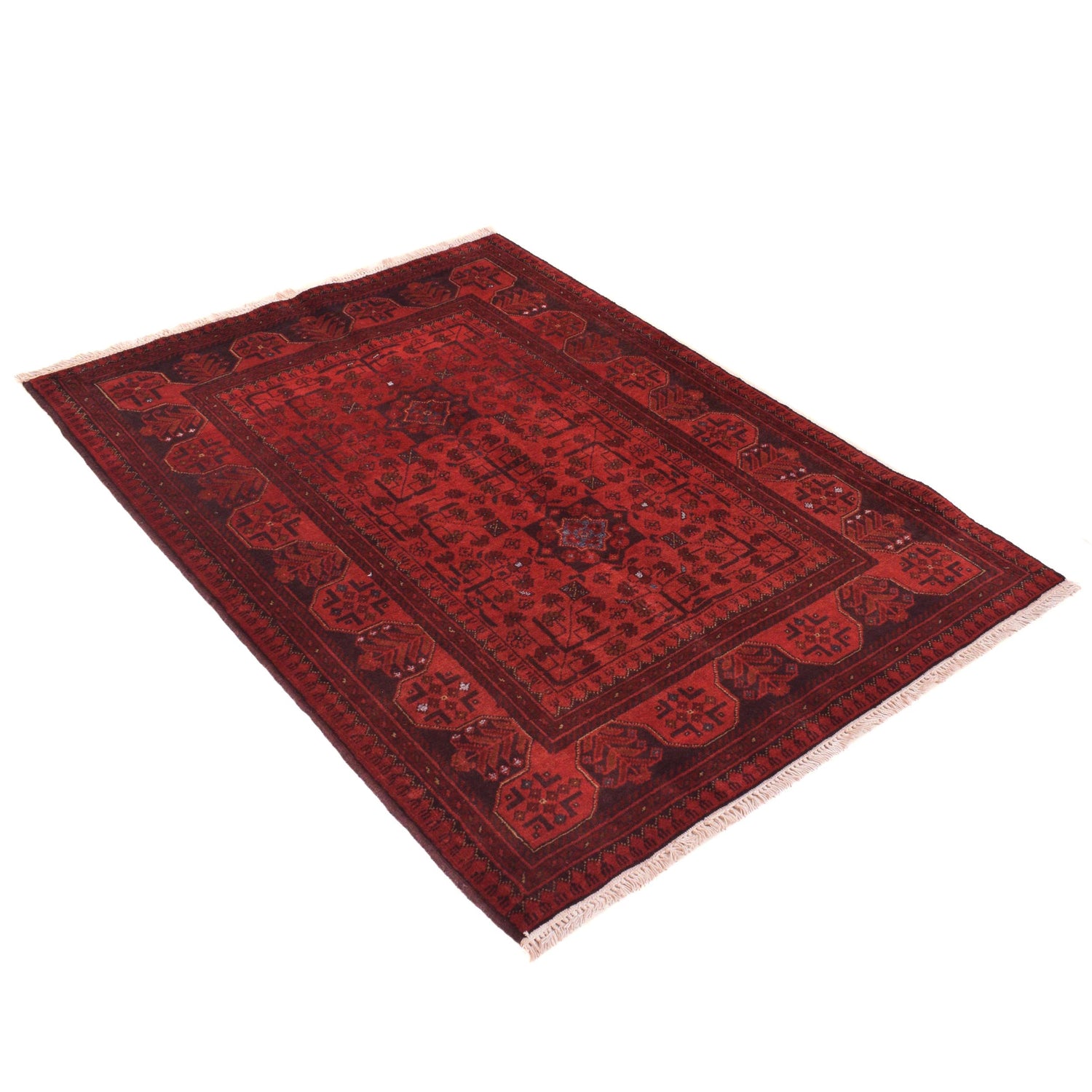 Khal Mohammadi Rug Handmade Red 3x5 ft