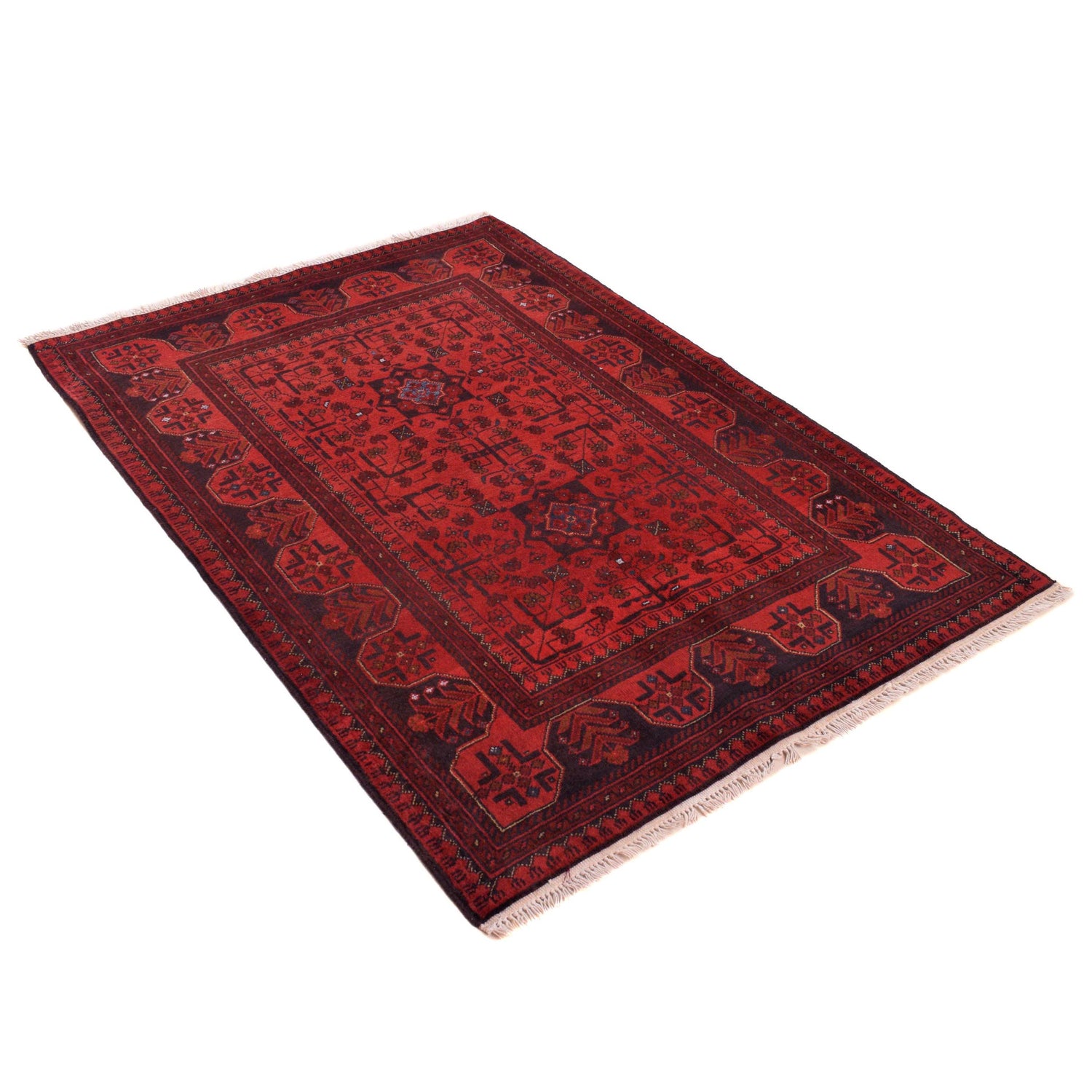 Khal Mohammadi Rug Handmade Red 3x5 ft