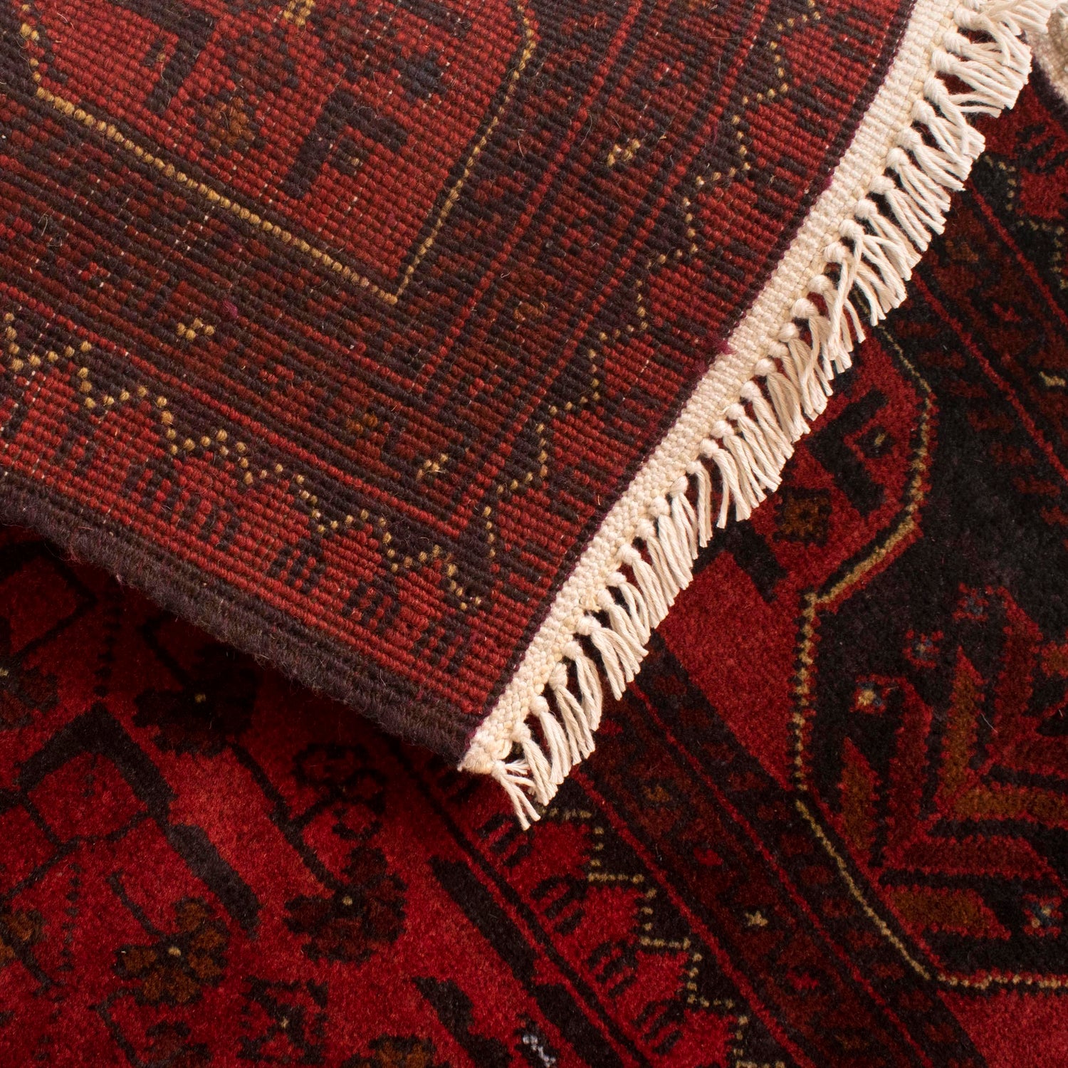 Khal Mohammadi Rug Handmade Red 3x5 ft