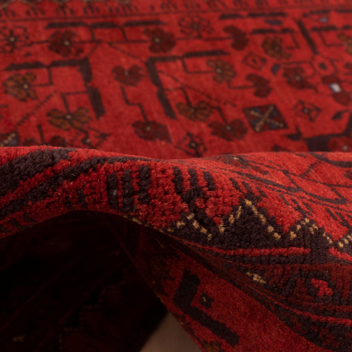 Khal Mohammadi Rug Handmade Red 3x5 ft