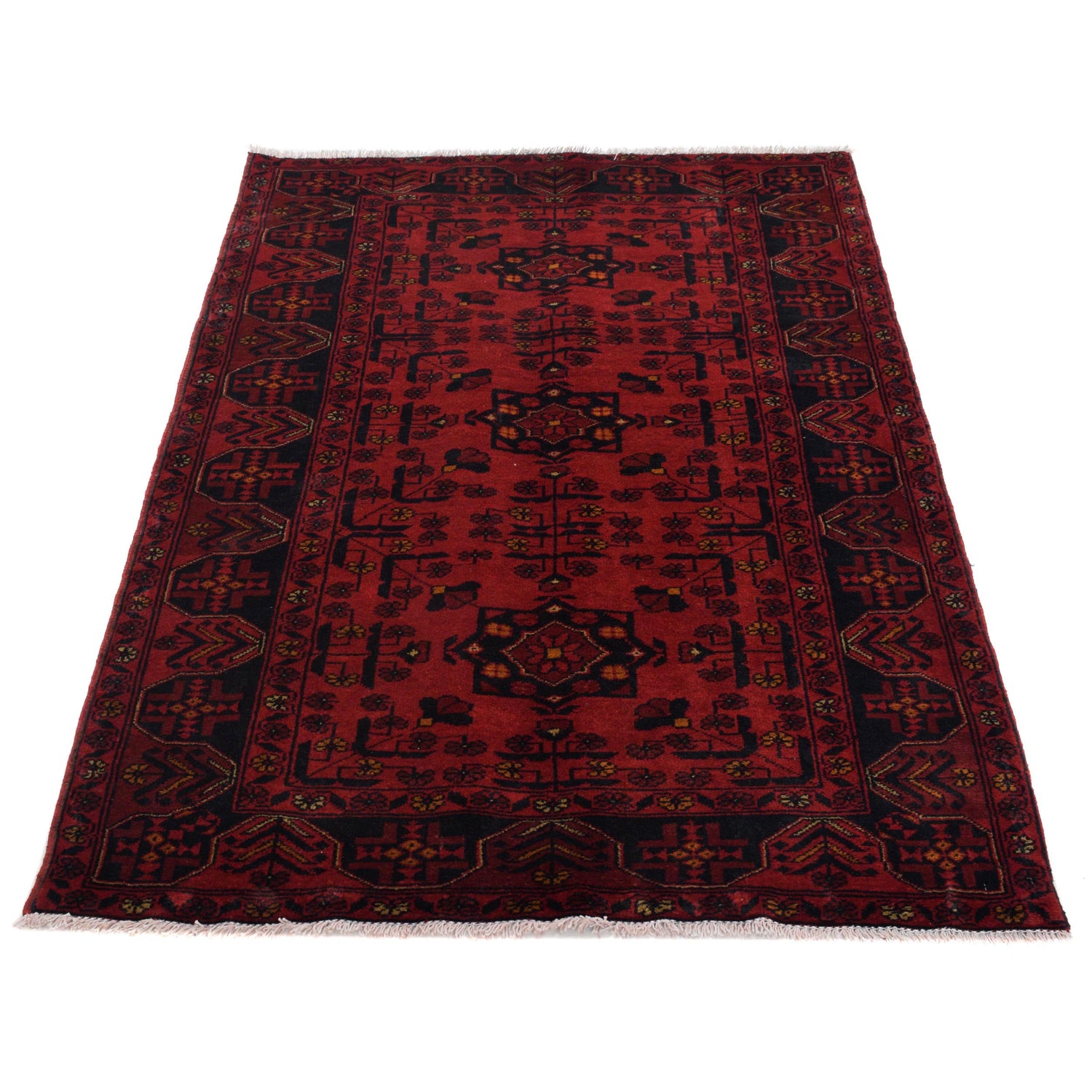 Khal Mohammadi Rug Handmade Red 3x5 ft