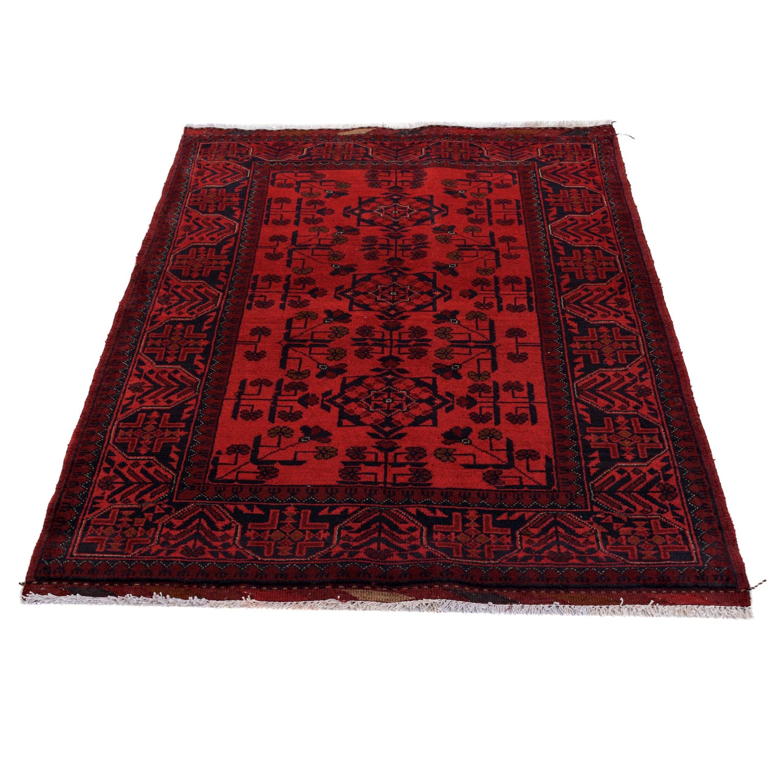 Khal Mohammadi Rug Handmade Red 3x5 ft