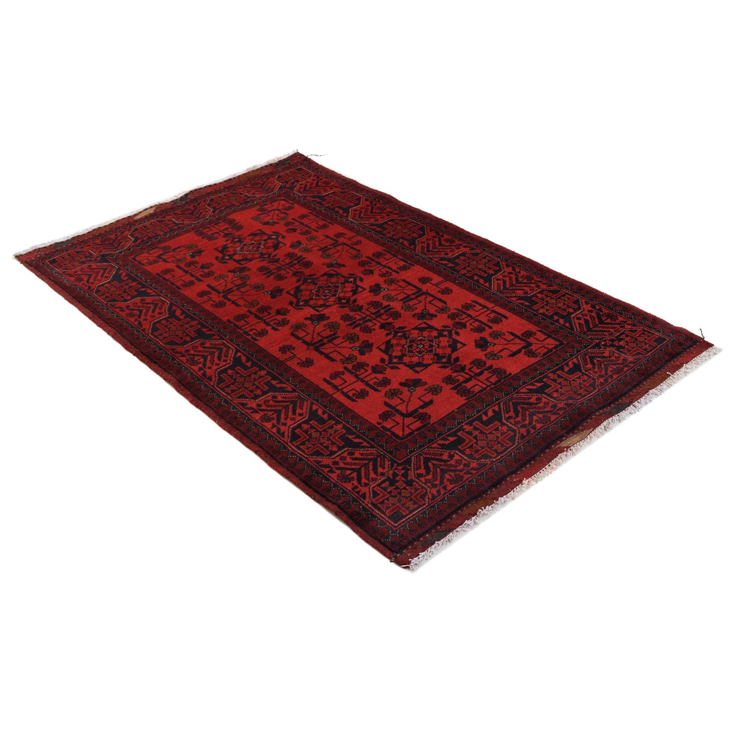 Khal Mohammadi Rug Handmade Red 3x5 ft