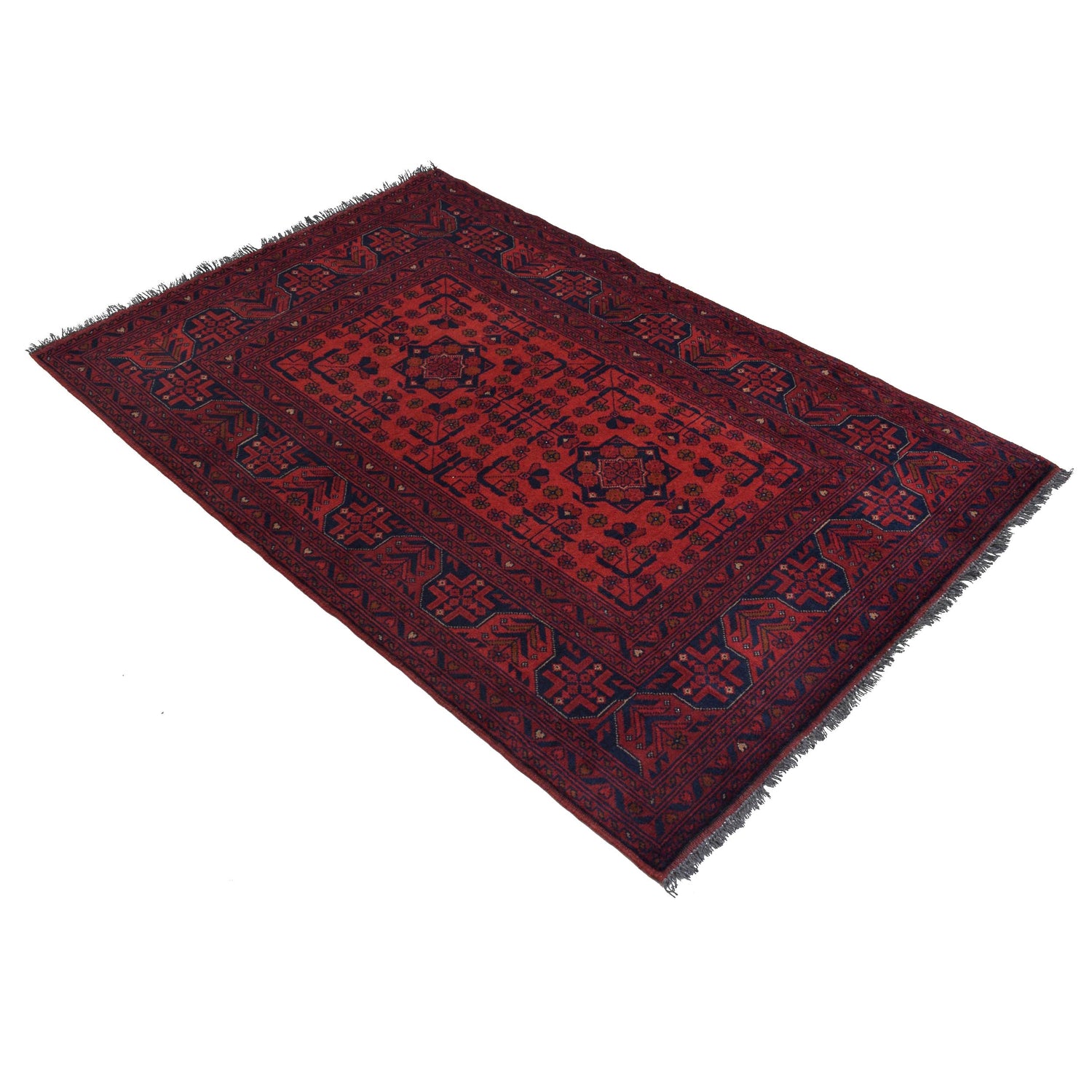Khal Mohammadi Rug Handmade Red 3x5 ft