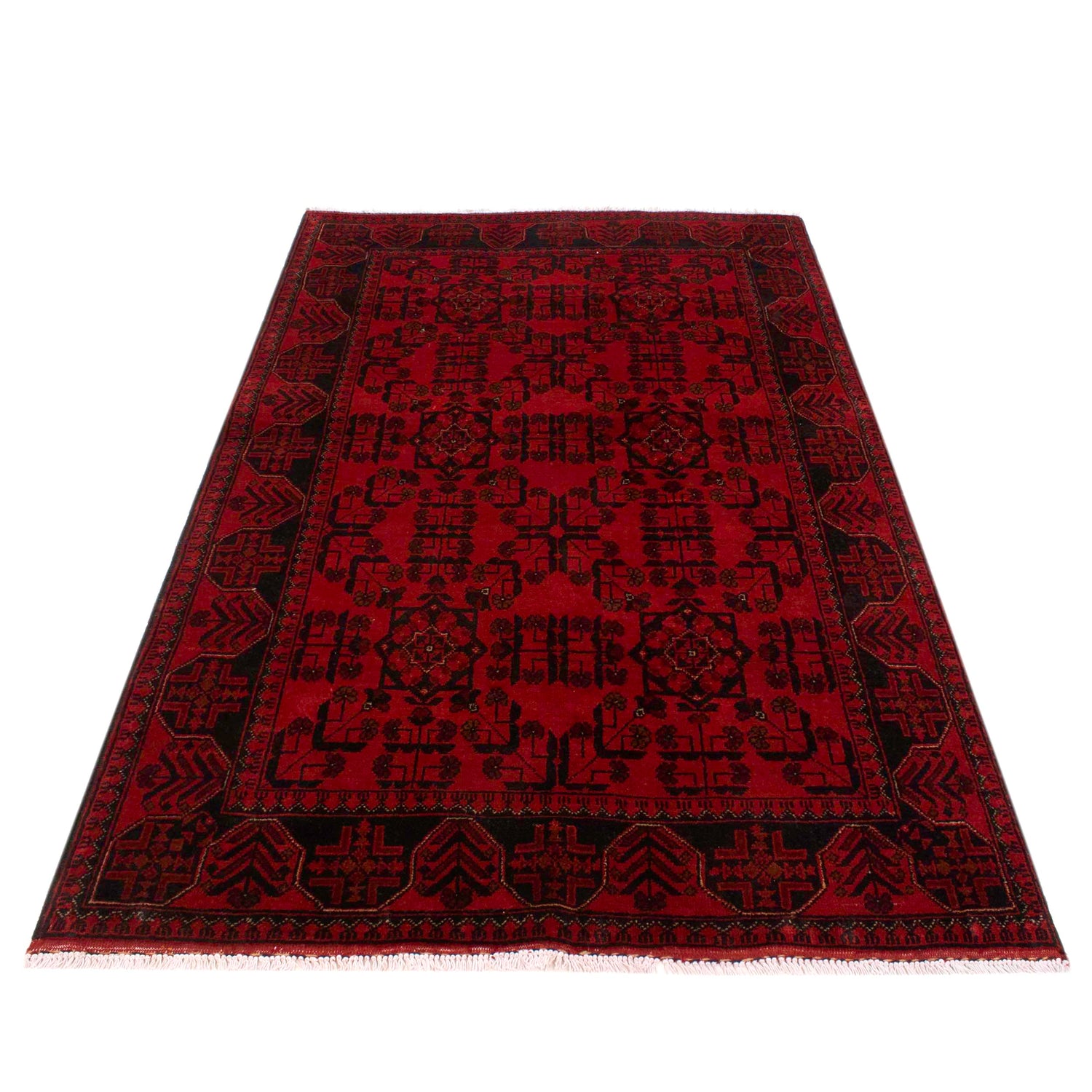 Khal Mohammadi Rug Handmade Red 4x6 ft