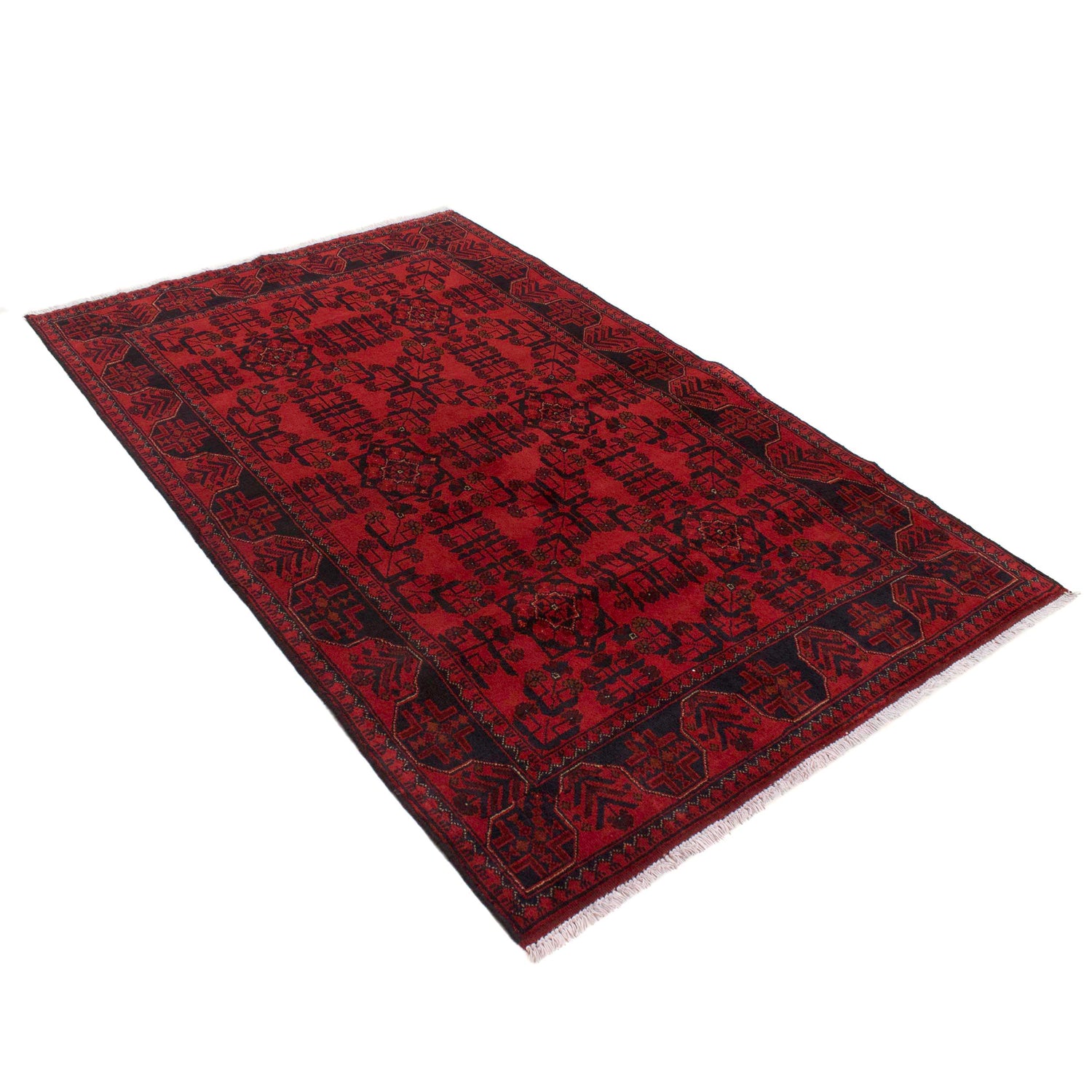 Khal Mohammadi Rug Handmade Red 4x6 ft