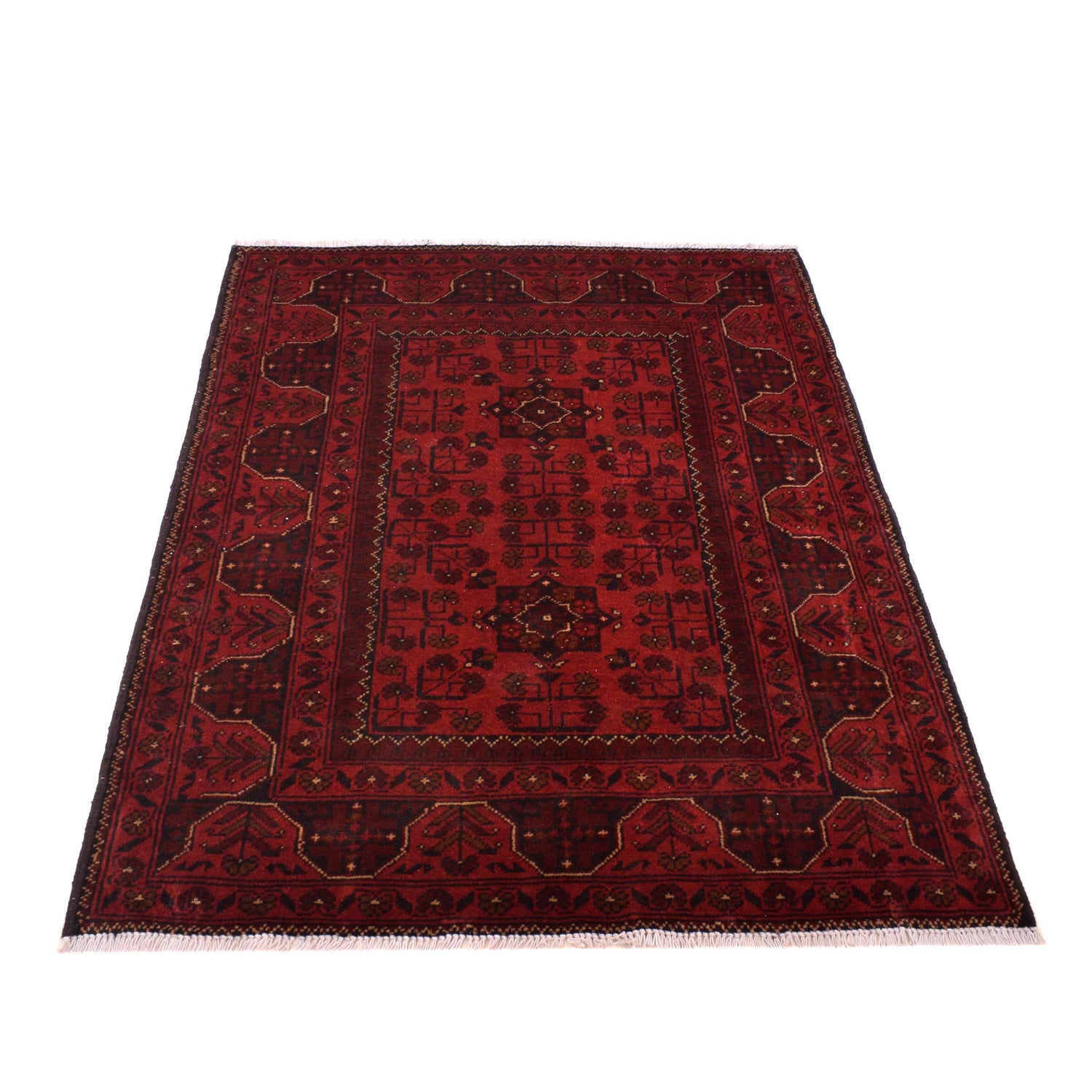 Khal Mohammadi Rug Handmade Red 3x5 ft