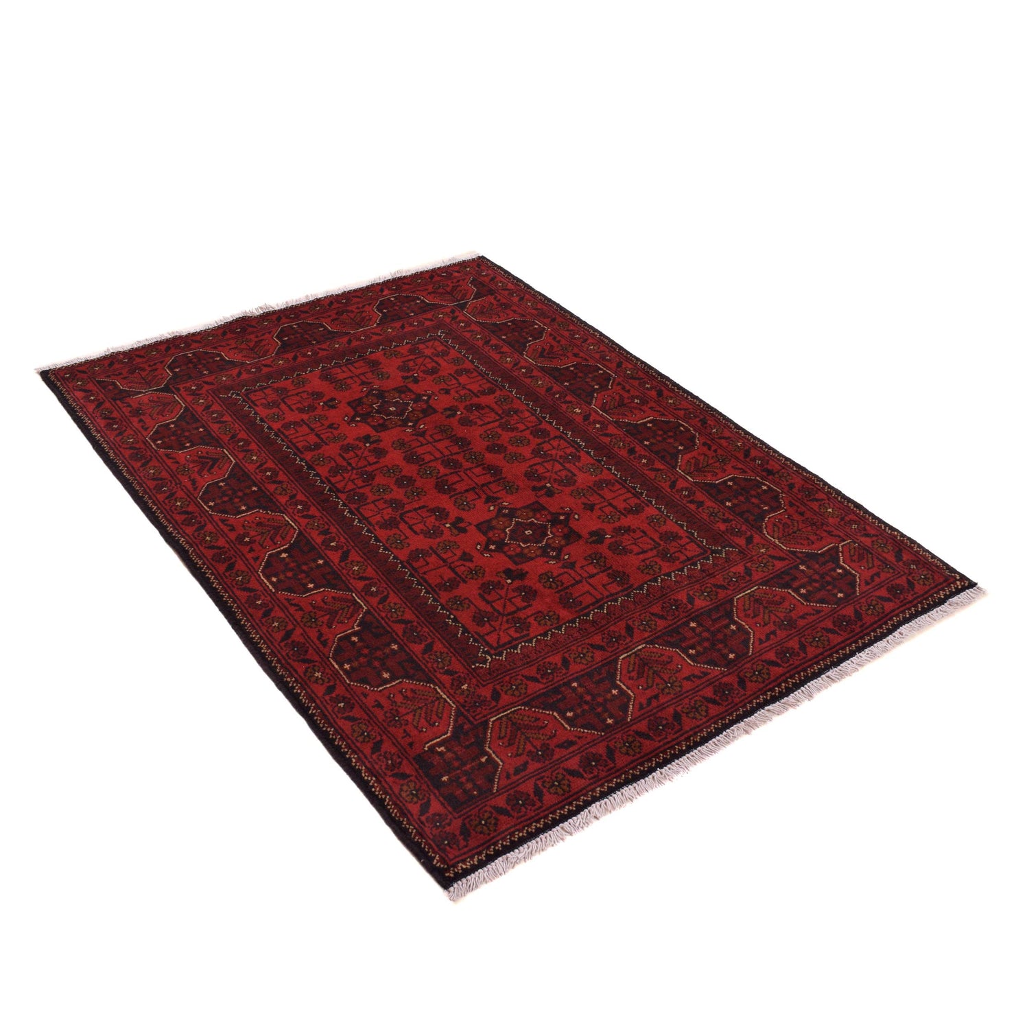 Khal Mohammadi Rug Handmade Red 3x5 ft