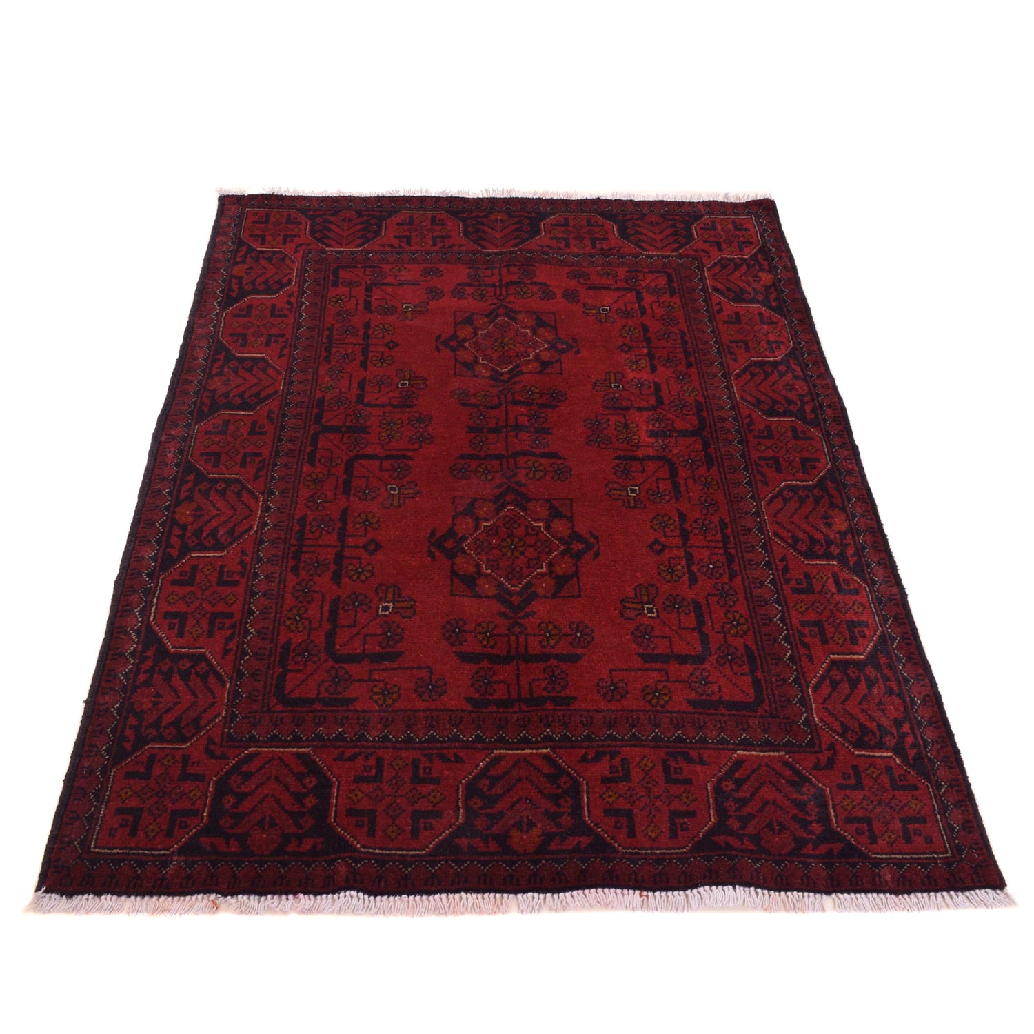 Khal Mohammadi Rug Handmade Red 3x5 ft