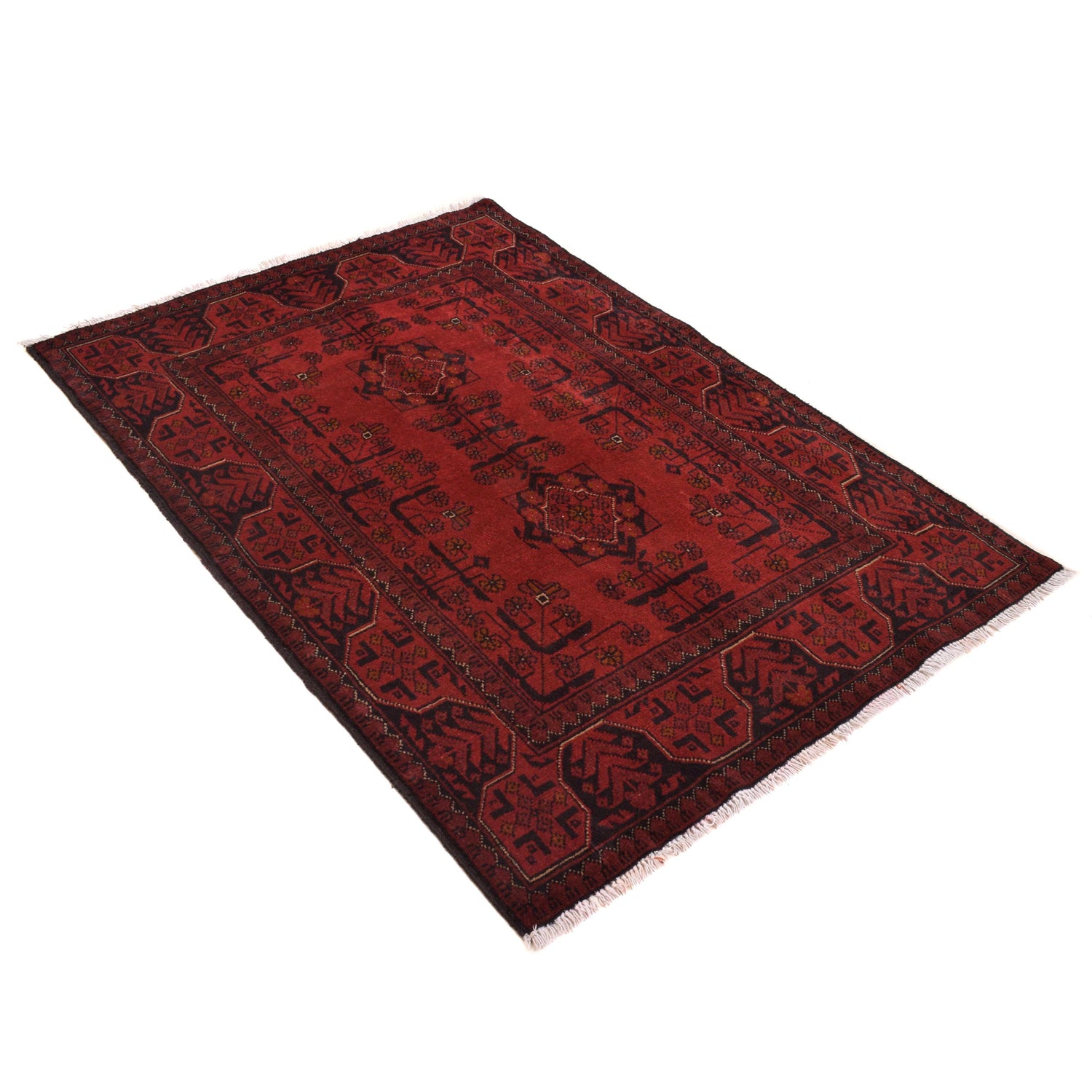 Khal Mohammadi Rug Handmade Red 3x5 ft