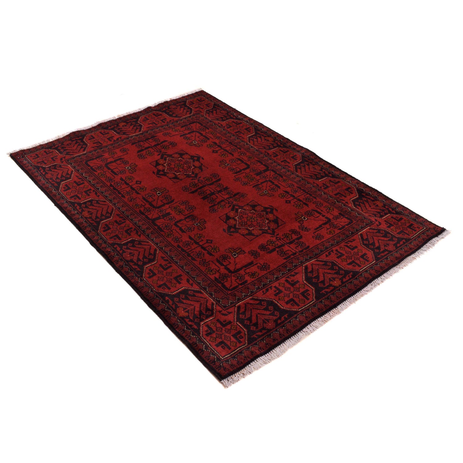 Khal Mohammadi Rug Handmade Red 3x5 ft