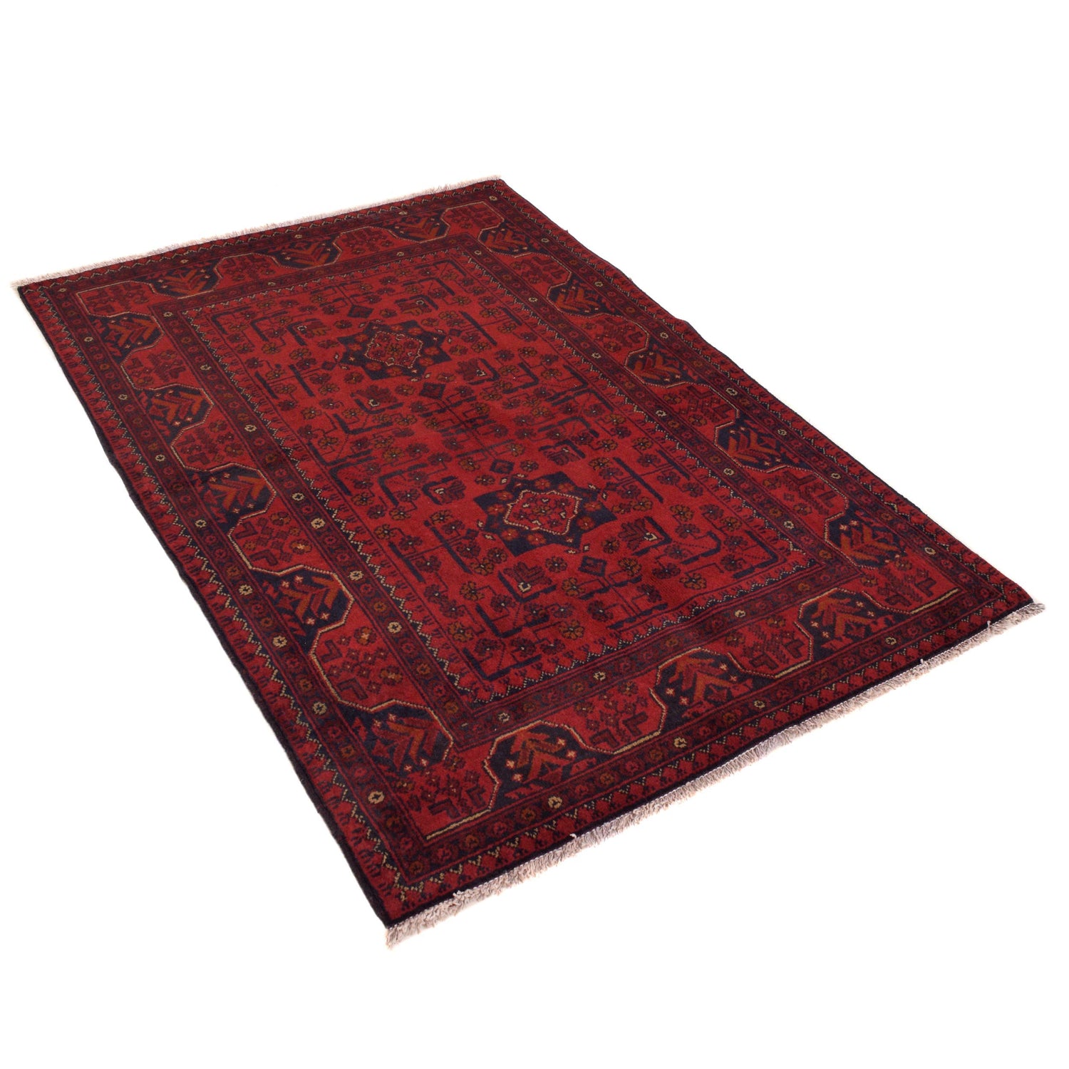 Khal Mohammadi Rug Handmade Red 3x5 ft