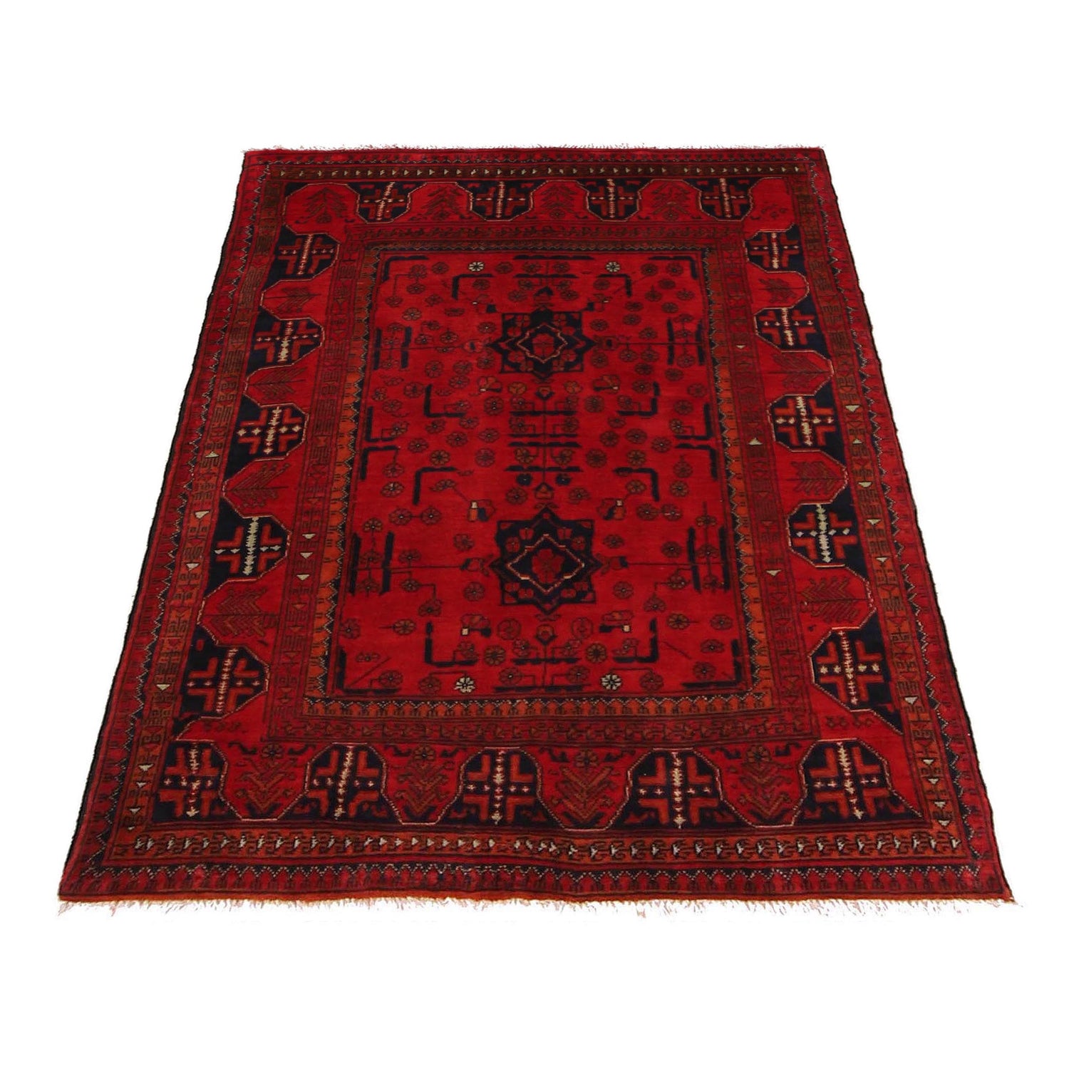 Khal Mohammadi Rug Handmade Red 3x5 ft