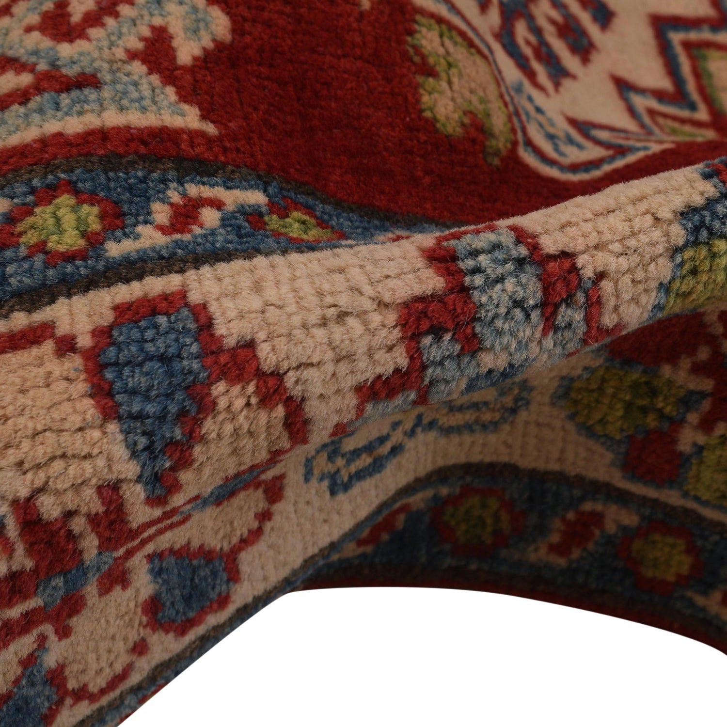 Kazak Rug Handmade Red Medallion 3x5 ft