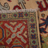Mamluk Area Rug Handmade Beige Medallion 4x7 ft