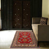 Kazak Rug Handmade Red Medallion 3x5 ft