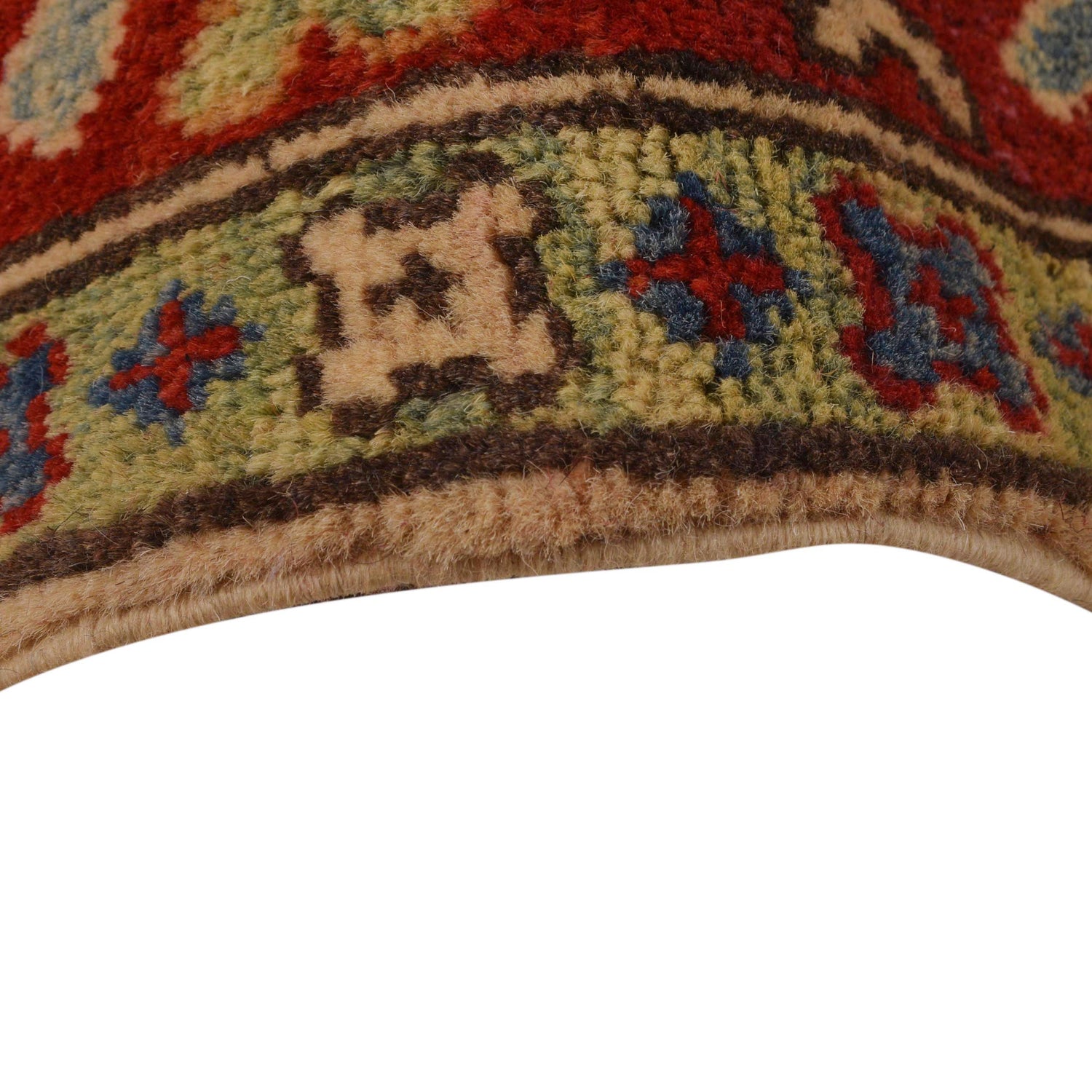 Mamluk Area Rug Handmade Beige Medallion 4x7 ft