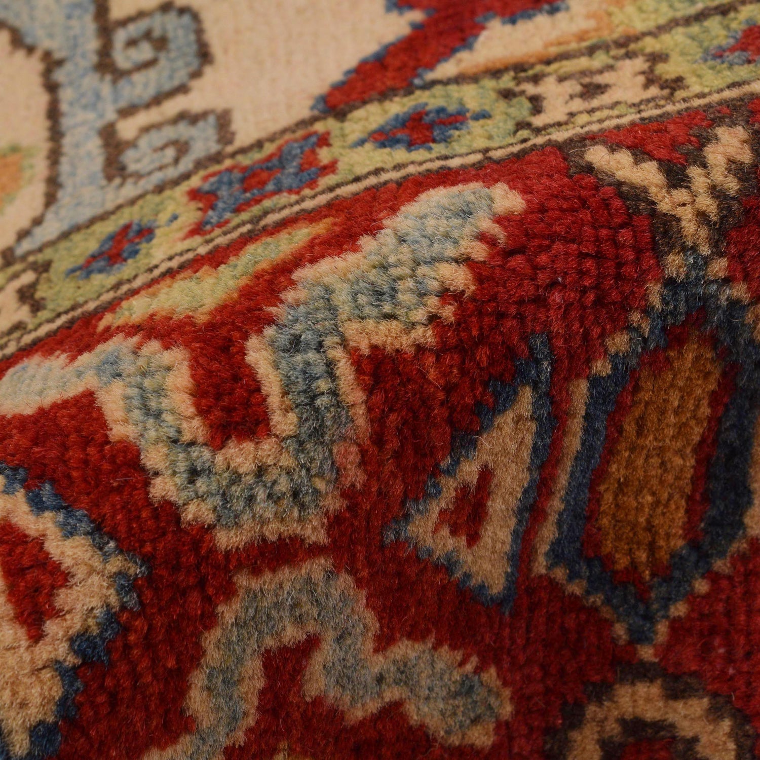 Mamluk Area Rug Handmade Beige Medallion 4x7 ft