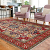 Mamluk Area Rug Handmade Beige Medallion 4x7 ft