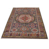 Kazak Rug Handmade Gray Medallion 4x6 ft
