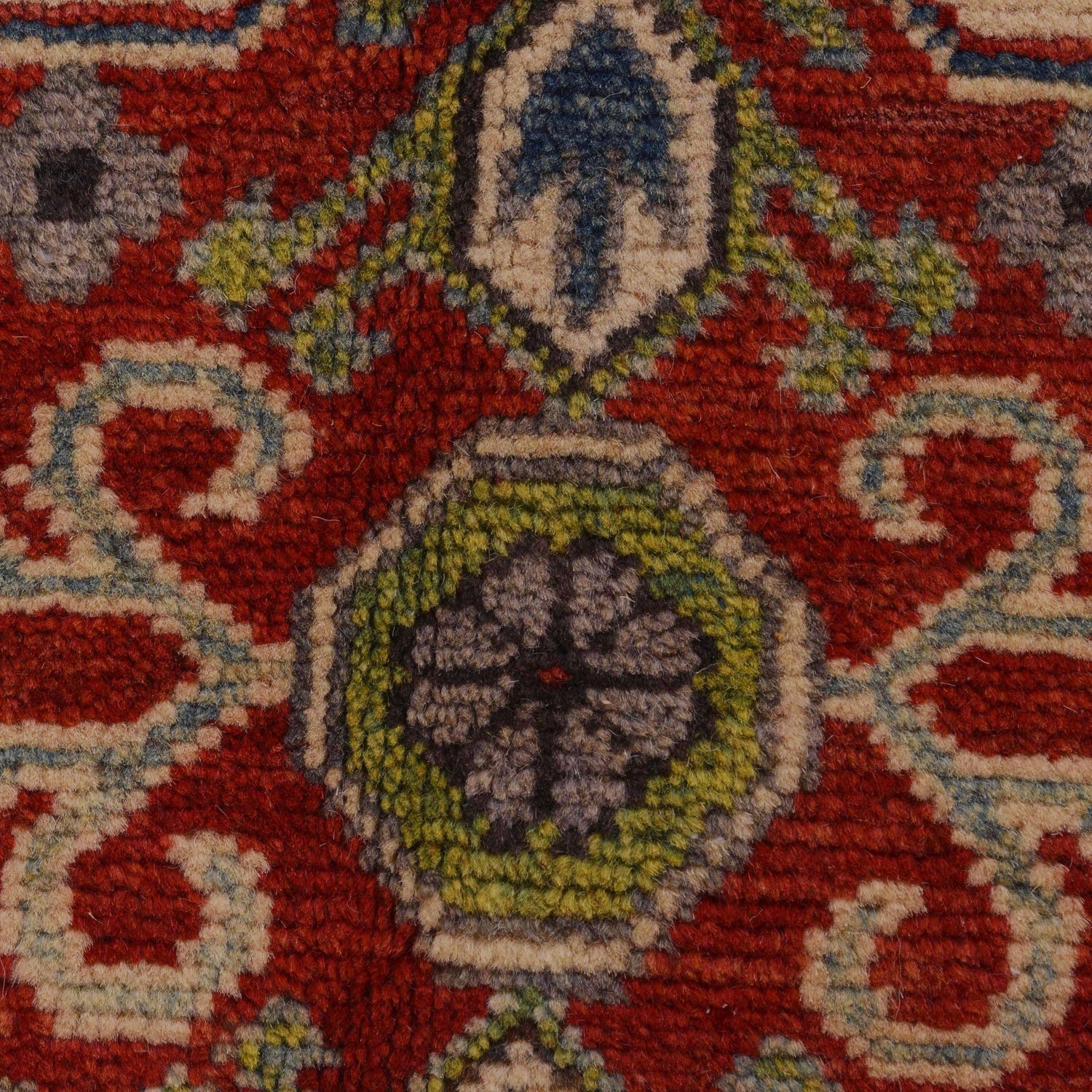 Kazak Rug Handmade Gray Medallion 4x6 ft