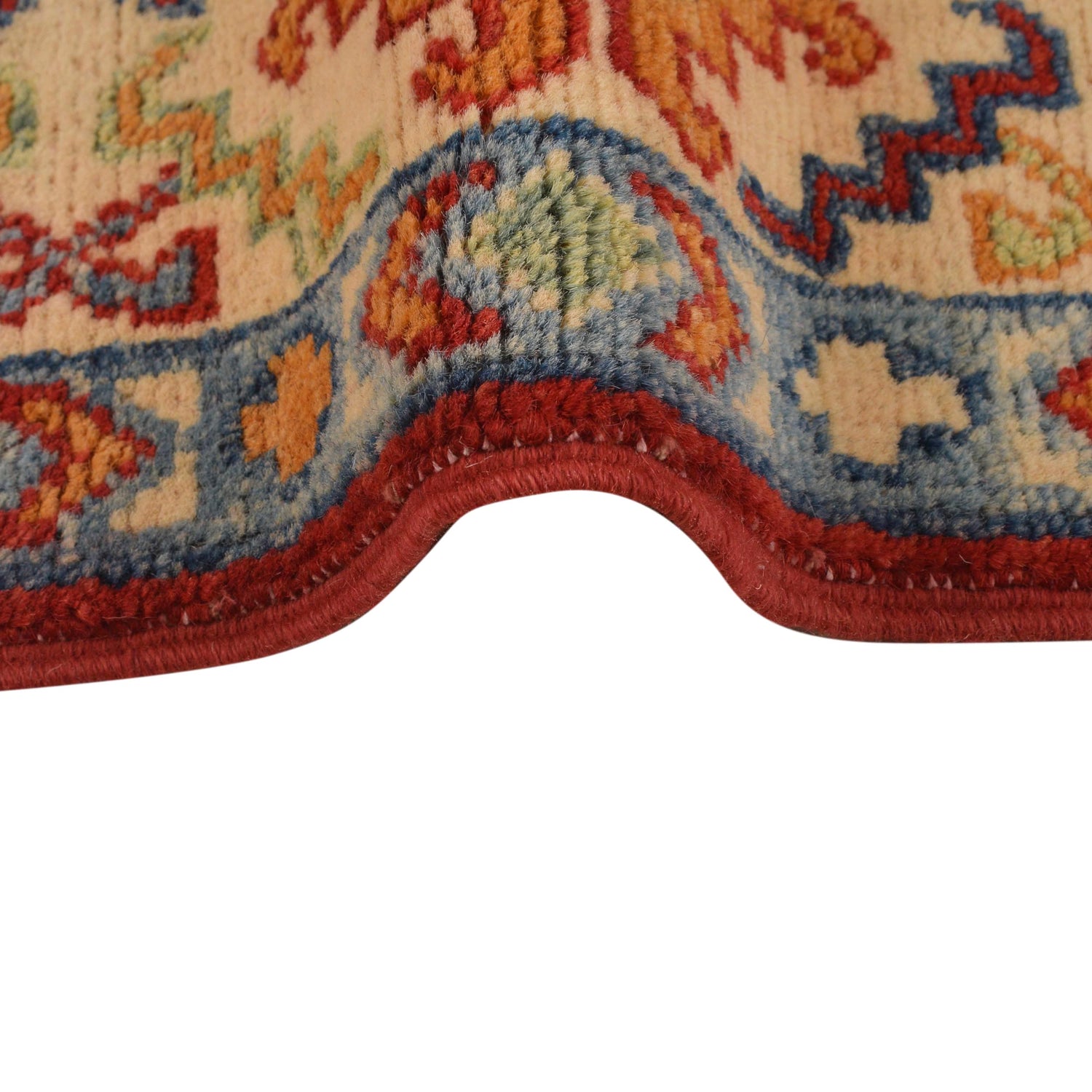 Kazak Rug Handmade Red Medallion 3x5 ft