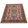 Kazak Rug Handmade Beige Medallion 3x5 ft