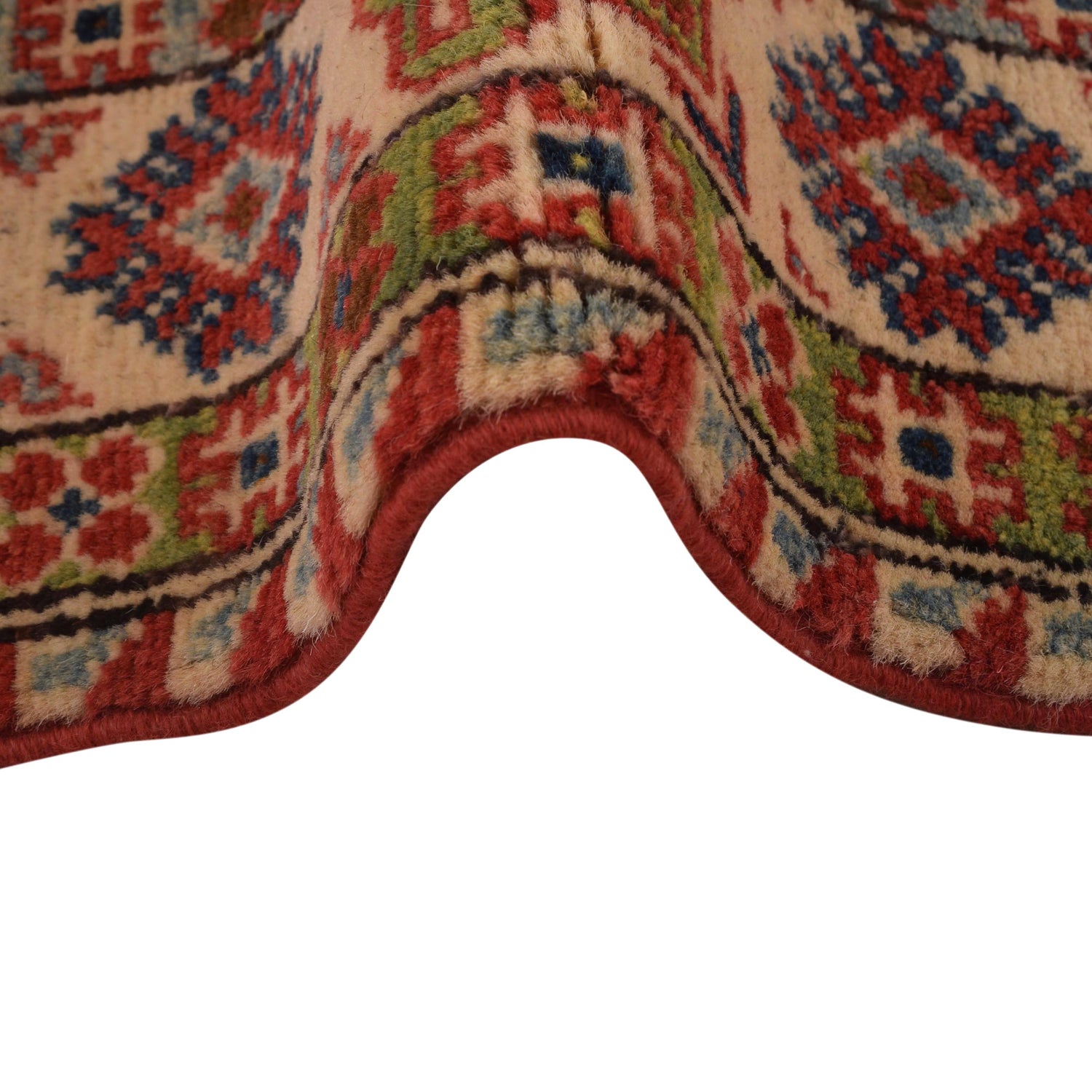 Kazak Rug Handmade Red Medallion 3x5 ft