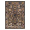 Kazak Rug Handmade Gray Medallion 4x6 ft
