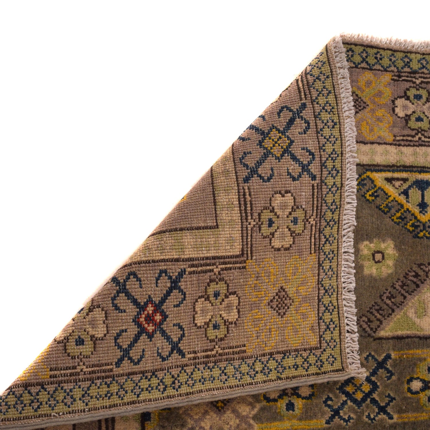 Kazak Rug Handmade Gray Medallion 4x6 ft