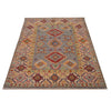 Kazak Rug Handmade Gray Medallion 3x5 ft