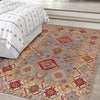 Kazak Rug Handmade Gray Medallion 3x5 ft