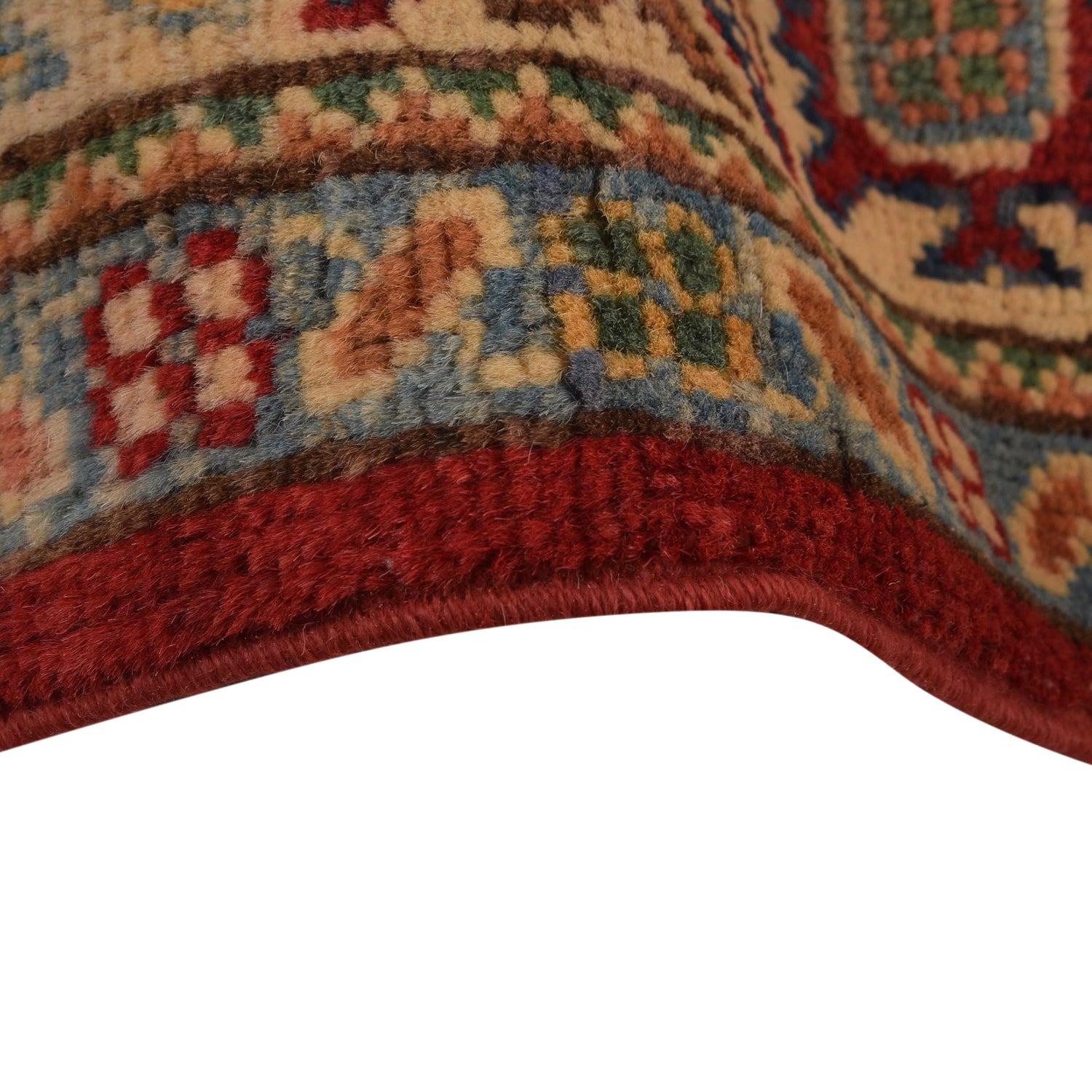 Kazak Rug Handmade Red Medallion 3x5 ft
