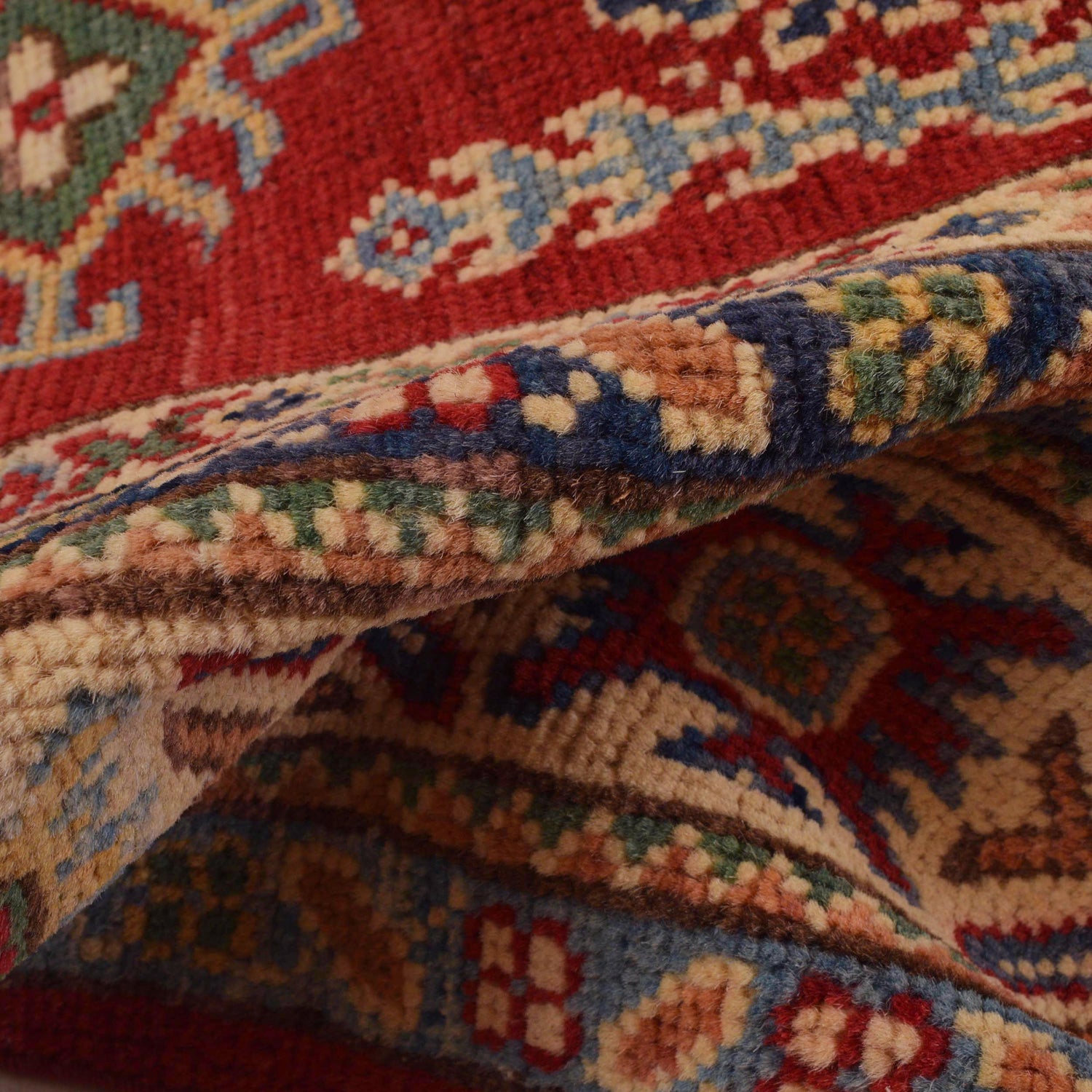 Kazak Rug Handmade Red Medallion 3x5 ft