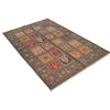 Bakhtiar Area Rug Handmade Gray Floral 4x6 ft