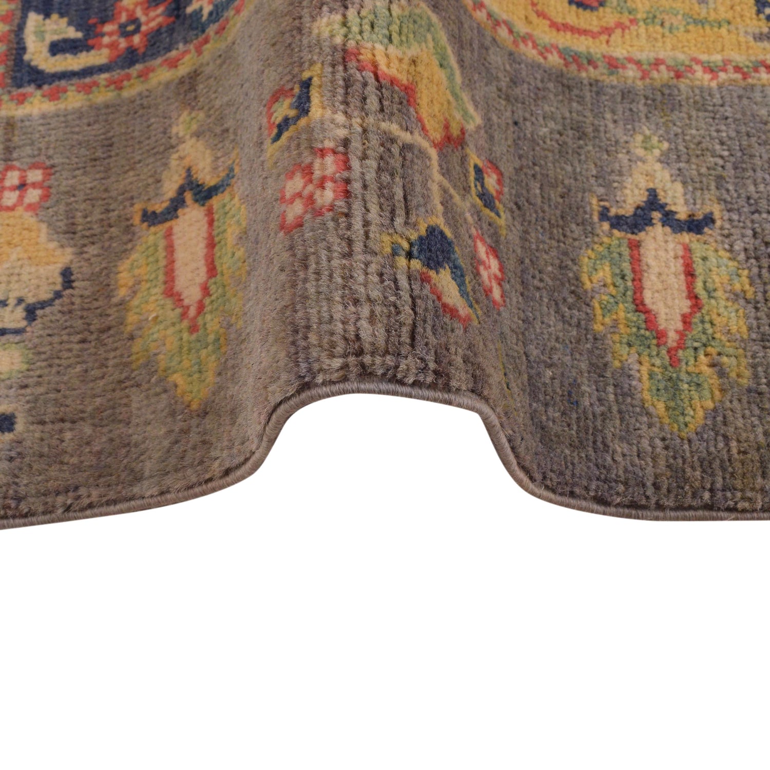 Bakhtiar Area Rug Handmade Gray Floral 4x6 ft