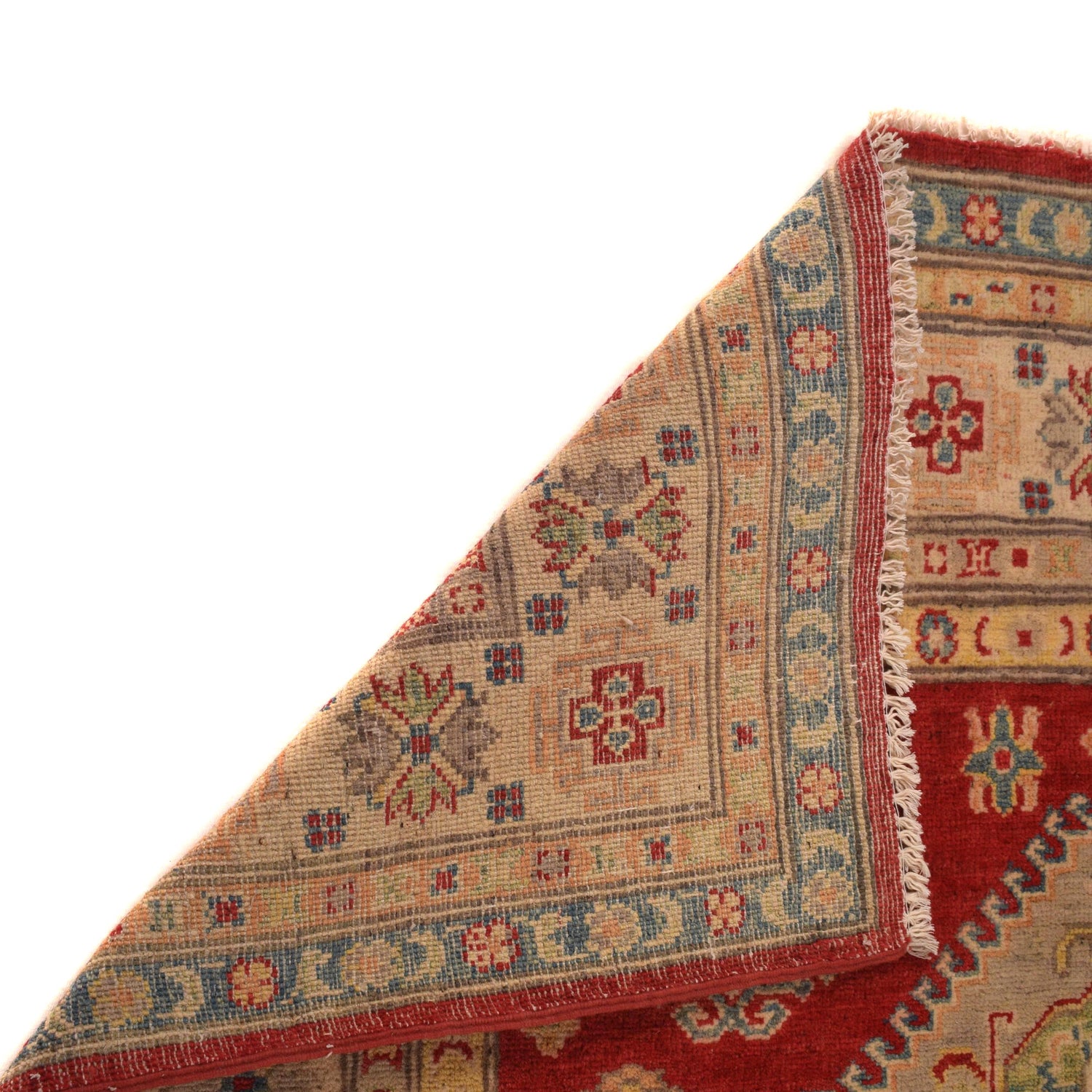 Kazak Rug Handmade Red Medallion 4x7 ft