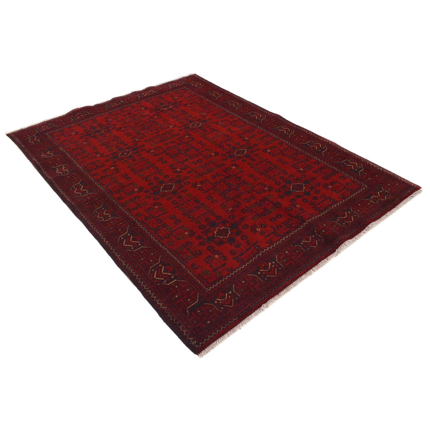 Khal Mohammadi Rug Handmade Red 4x7 ft