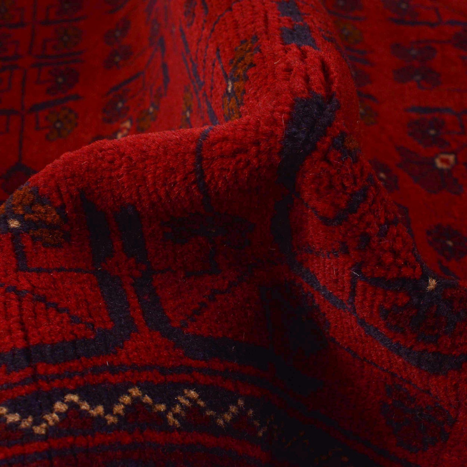 Khal Mohammadi Rug Handmade Red 4x7 ft