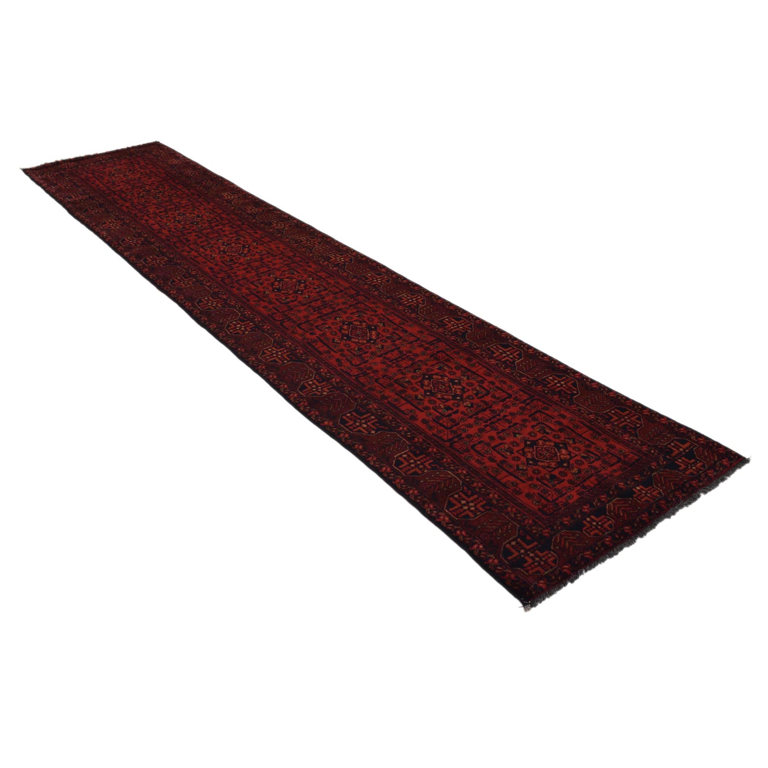 Khal Mohammadi Rug Handmade Red 13' Runner