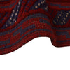 Hand-Knotted Red Geometric Mashwani Area Rug Runner – 2' 8" x 12' 0" ft (81 x 366 cm) | SKU: W34372