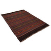 Laghari Kilim Area Rug Handmade Multi Geometric 4x7 ft